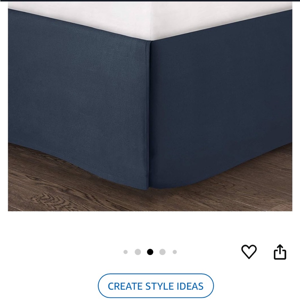 Queen dark blue bedskirt-new